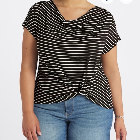 Nine Britton Cowl Neck Twist Hem Knit Top 3X NWT - Picture 1 of 11